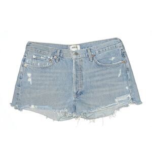 Agolde Parker Parker Shorts Light Wash Cut Off Denim 31